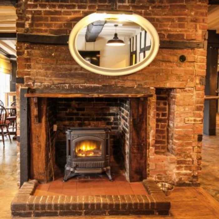 the open fire at the robert burre Clacton on sea Essex